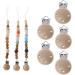 VAILANG 5pcs Metal Wooden Baby Pacifier Clips - Premium Infant Soother Clasps & Holders - Stylish & Safe Accessories for Newborns - Buy Online on GoSupps.com