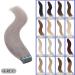 Elailite Invisible Tape Extensions - 20PCs Real Human Hair Remy 30cm Gray Tape In Extensions for Smooth Style - Buy Online on GoSupps.com