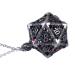 OralGos Clavicle Chain for Women Girls Cube Pendant Handmade Adjustable Unisex Jewelry Antique Nickel Red D