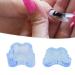 Nail Pen Washing Cup Crystal Glass Liquid Cups Nail Crystal Bowl Thickened Manicure Brush Washing Holder with Lid Glassware Tools for Nail Art Manicure (Blue)