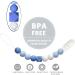 Flow Fire Silicone Dummy Clip - 2Pcs Baby Dummy Clips for Boys and Girls | Fits All Soothers and Dummies - Blue - Buy Online on GoSupps.com