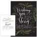 Christmas Pines Typography Holiday Card Assortment Pack - Set of 24 Cards, 3 Designs - 5'' x 7'' Folded - Made in USA - Blank Envelopes - Buy Online on GoSupps.com
