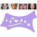 Winged Eyeliners Tool - Soft Flexible Eyeliners Stencils Winged Tip Look Reusable Cleaning Cloths Beveled Design Eye Liners Purple