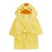 Baby Boy Girl Babies Dressing Gown Robe Plush Fleece Velvet Soft Cosy Warm Gift 0-6 Months Yellow Novelty Duck