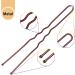 Mbsomnus 7cm U-Shaped Hair Pins for Buns - 50pcs Bobby Pins for Women & Girls | Brown Hair Grips for Thick Hair - Hair Styling Accessories for Wedding & Salon Use - Buy Online on GoSupps.com