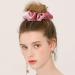 Jaciya Velvet Scrunchies Set - Soft Elastic Hair Bands for Women in Pink, Blush, Mauve & Beige - Buy Online on GoSupps.com