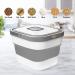 DDMOMMY Collapsible Dog Food Storage Container 10-13 LB Airtight Pet Food Bin with Lid, Measuring Cup, and Silicone Bowl Grey - Buy Online on GoSupps.com