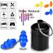 Buy Reusable Noise Cancelling Earplugs for Sleeping | Soft Silicone Ear Plugs for Swimming Concerts & Noisy Environments - Blue - Buy Online on GoSupps.com