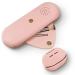 Qetlavee make -up pocket silicone 1stk make -up brush container and 1stk sponge holder Travel essentials magnetic snap design of portable cosmetic bag easy to clean for travel (pink)