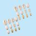 Gold Press on Nails - 24 Pcs Almond French Tip Fake Nails with Gold Foil Designs | Glossy Acrylic Full Cover Nails for Women - Buy Online on GoSupps.com