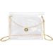 HAOGUAGUA Clear Stadium Approved Purse | See Through Bag for Concerts & Sports Events | Gold Clear Handbag for Women - Buy Online on GoSupps.com