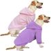 Hualisiji dogs hoodie dog hooded sweater large dog sweater large dogs dog sweater large warm and light with a soft texture easy to wear and light colors (4xl pink+purple) 4xl 2PCs pink+purple