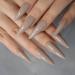 24pcs Natural Look Glossy Light Brown Acrylic Full Cover False Nails - Perfect for Easy Stylish Nail Art - Buy Online on GoSupps.com