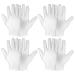 Sibba 4 pairs white cotton gloves for women men moisturizing gloves overnight sleep eczema sleep lotion hand spa treatment gloves repair rough cracks 4 pair - white