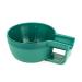 LinkidiA plastic-shaving bowl with a non-slip handle wide opening large capacity easier to foam grooves wet razor shaving cream bowl for men (green)