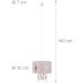 Relaxdays Ballerina Hanging Lamp for Girls - Pink Children's Pendant Light with Star Mobile 30x30x140 cm - Buy Online on GoSupps.com