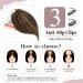 Meralona 12 Inch Real Human Hair Topper for Women with Thinning Hair - Dark Brown - Buy Online on GoSupps.com
