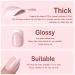 Yivaiks 6 Pack Press On Nails Short & Medium French Tip Design | Full Cover Acrylic Almond & Square Glue On Nails Set - Elegant Flowers | 144 Pcs Fake Nails for Women and Girls - Buy Online on GoSupps.com