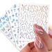 8 Sheets Butterfly Nail Art Stickers - 3D Self Adhesive Designs for Women and Girls | Holographic Glitter, Flame, and Flowers Nail Decals - DIY Manicure Tips - Buy Online on GoSupps.com