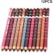  rongweiwang Set of 12 long-lasting lip pencils makeup eyeliner pen smooth makeup pocket-sized women's lip cosmetics - Buy Online on GoSupps.com