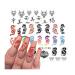 Lookathot 8Sheets 3D Nail Art Stickers Decals Laser Chinese Dragon and Phoenix Totem DIY Decoration Accessories Manicure Tools