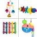 upain Bird Toys 8 Pack Parrot Toy Set Bells Hanging Swing Shredding Chewing Toy for Cage Bird Ringneck Parrot Parakeets Cockatiels Macaws Finches Mynah Budgies Small Birds - Buy Online on GoSupps.com