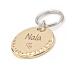 Paws & Peewee's dog brand with engraving-personalized badge with name symbol telephone number-collar trailer for dogs puppies and cats 23mm gold gloss