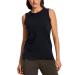 CRZ YOGA Women's Pima Cotton Workout Tank Tops Loose Fit Yoga Sleeveless Shirts Muscle Tank Medium Black