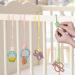 Vicloon Silicone Toy Clip 4Pcs - Adjustable Safety Straps for Pacifiers, Sippy Cups, and Toys - Food Grade Silicone - Anti-Drop Chain - Yellow/Blue/Pink/Apricot - Buy Online on GoSupps.com