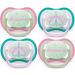 Philips Avent Ultra Air Night pacifiers for babies from 0-6 months 4 pieces including transport and sterilization box