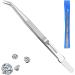 Precision Tweezer | Stainless Steel Anti-Static Tweezers with Sliding Lock Design | Straight/Curved Tweezers for Electronics Laboratory Work Jewelry-Making Craft - Buy Online on GoSupps.com