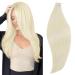 RUNATURE Blonde Tape Hair Extensions Human Hair Remy Long Tape in Hair Extensions Paltinum Blonde Tape Hair Extensions Real Hair Straight 24 Inch 50 Gram 24 Inch 1-Tape #60
