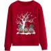 Women's Christmas Snowman & Penguin Print Sweatshirt | O-Neck Raglan Top | Comfy Xmas Jumper & Winter Sweater - Z36 Red (Size M) - Buy Online on GoSupps.com