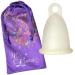 Me Luna Menstrual Cup Sport Ring Gold Glitter Size M