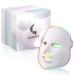 LED Light Therapy Mask - 7 Color LED Face Mask Light Therapy Facial Treatment - Blue & Red Light Therapy Mask for Acne Fine Lines Wrinkles & Rosacea White