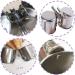 Texsens Bird Feeding Cups - Stainless Steel Parrot Food and Water Bowls with Clamp Holder for Small Birds and Animals - Buy Online on GoSupps.com