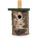 Natural Birch Log Nest Box 32mm Hole - popular with Great Tits Pied Flycatchers Tree Sparrows and House Sparrows - Buy Online on GoSupps.com