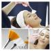 8 Pcs Fan Facial Brushes - Soft Mask Applicator Tools for Glycolic Peels/Masques (White/Yellow) - Buy Online on GoSupps.com