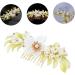 Angoily Handmade Leaf Comb Bridal Accessories Girl Hair Accessories Headwear for Women Wedding Headpiece Girls Accessories Flower Headpiece Bridal Headpiece Hair Comb Pearl Alloy Bride - Buy Online on GoSupps.com