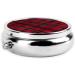Plaid Red and Black Round Pill Box - 3 Compartment Mini Decorative Pocket Organizer for Travel Medicine & Vitamins - Buy Online on GoSupps.com