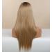 Vebonny Ombre Brown Lace Front Wig - 20 Inch Straight Hair with Roots Glueless Middle Part for Women | Shop Now! - Buy Online on GoSupps.com