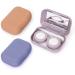 GoodSing 3PCS Contact Lens Case Portable Contact Lens Inserter/Remover&Tweezer with Mirror For Travel Home Outdoor Daily Use - (Brown + Blue + Violet) Brown+Blue+Violet
