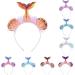 xbiez Shinning Tinsel Mermaids Hairband Music Concerts Fish Scale Headband for Teens Adult Party Performances Hair Supplies Fish pattern purple - Buy Online on GoSupps.com