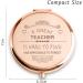 COYOAL Personalized Engraved Compact Mirror - Unique Teacher Appreciation Gift with Sentimental Quotes - Ideal Mothers Day & Birthday Gift for Best Teacher - From Students - Rose Theme - Buy Online on GoSupps.com