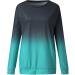 Women's Trendy Ombre Tie Dye Crewneck Sweatshirt - X-Large A01green - Buy Online on GoSupps.com