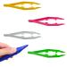 BEADNOVA Bead Tweezers Plastic Forceps Craft Tweezer for DIY Craft Jewelry Making Family School Beading Project (Assorted Colors  5 Pcs)
