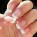 Blindery French Short Press on Nails Square Artificial False Nails Pink Glossy Glitter Fake Nails Wedding Stick on Nails for Women and Girls 24PCS