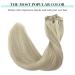Doores Clip-in Real Hair Extensions 22 Inch - Ashblond Highlights & Platinum Blonde - 120g Remy Hair - 7 Pieces 55cm - Buy Online on GoSupps.com