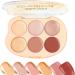 Highlighter Makeup Palette 6 Colors Face Bronzers And Highlighter Palette Waterproof Cream Texture Blendable Long Lasting Makeup - Buy Online on GoSupps.com