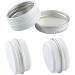 Lusdoly 30-Piece 10ml White Empty Aluminum Screw Boxes - Round Cosmetic Cans with Spatula & Labels - Ideal for Creams & Doses - International Shipping - Buy Online on GoSupps.com